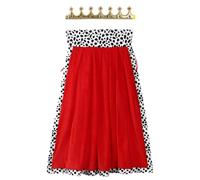 Disfraz de Halloween con capa de príncipe real, disfraz de corona, disfraz medieval, perfecto para rey, príncipe, fiesta, juego de rol, disfraz, capa roja, capa, corona, sti