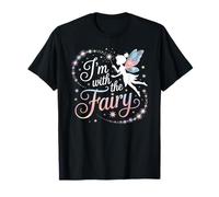 Disfraz de Halloween con Texto en inglés I'm with The Fairy Halloween Parejas Camiseta