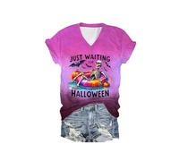 Disfraz de Halloween con texto en inglés "Just Waiting for Halloween", hot pink, L