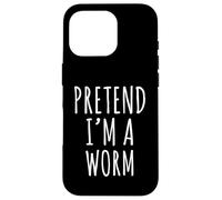 Disfraz de Halloween con texto en inglés "Pretend I'm A Worm Simple Easy DIY Carcasa para iPhone 16 Pro