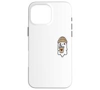 Disfraz de Halloween de café helado retro fantasma de temporada espeluznante Carcasa para iPhone 16 Pro Max