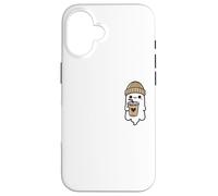Disfraz de Halloween de café helado retro fantasma de temporada espeluznante Carcasa para iPhone 16