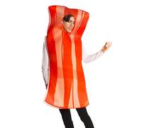 Disfraz de Halloween de comida para adultos, huevos escalfados de tocino, diseño de alimentos, ropa de juego de rol, para creadores de contenido de redes sociales, actuaciones en escenario