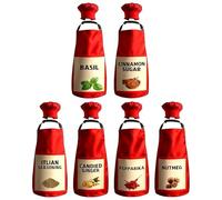 Disfraz De Halloween De Condimentos,6 Conjuntos De Ligero Ajustable Para Cosplay Grupal - Delantal Rojo De Halloween Para Grupos Grandes | Para Hombres Mujeres Equipo Fiestas Juego De Roles Chef Famil