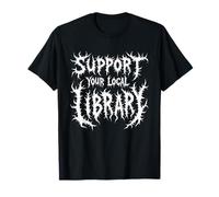 Disfraz de Halloween de la Biblioteca Local de Apoyo de Lectura Grunge Camiseta