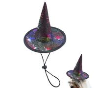 Disfraz de Halloween de Mascota - Cat Witch Outfit | Disfraz de Perro pequeño | Accesorio de Mascotas con Correa elástica | Capas de mascotaas no Tejidas | Halloween Party Busque para mascotass