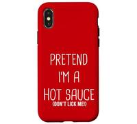 Disfraz de Halloween de Pretend I'm Hot Sauce Lazy Easy Carcasa para iPhone X/XS