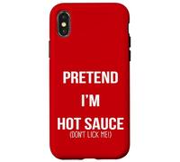 Disfraz de Halloween de Pretend I'm Hot Sauce Lazy Easy Carcasa para iPhone X/XS