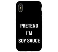 Disfraz de Halloween de Pretend I'm Soy Sauce Lazy Easy Carcasa para iPhone X/XS