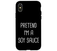 Disfraz de Halloween de Pretend I'm Soy Sauce Lazy Easy Carcasa para iPhone X/XS