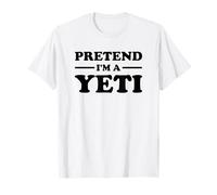 Disfraz de Halloween de Yeti Que Finge Que Soy un muñeco de Nieve Abominable de Yeti Camiseta