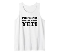Disfraz de Halloween de Yeti Que Finge Que Soy un muñeco de Nieve Abominable de Yeti Camiseta sin Mangas