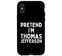 Disfraz de Halloween divertido y perezoso de fingir que soy Thomas Jefferson Carcasa para iPhone X/XS