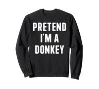 Disfraz de Halloween Divertido y Perezoso de fingir Que Soy un Burro Sudadera