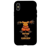 Disfraz de Halloween Divertido y Perezoso de fingir Que Soy un espantapájaros Carcasa para iPhone X/XS