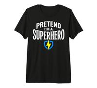 Disfraz de Halloween Divertido y Perezoso de fingir Que Soy un superhéroe Camiseta Premium