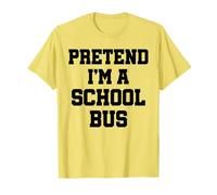 Disfraz de Halloween divertido y perezoso de simulación que soy un autobús escolar Camiseta