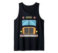 Disfraz de Halloween divertido y perezoso de simulación que soy un autobús escolar Camiseta sin Mangas