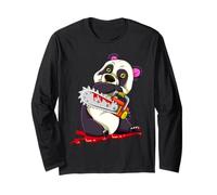 Disfraz de Halloween Espeluznante Oso Panda con Motosierra sangrienta Manga Larga