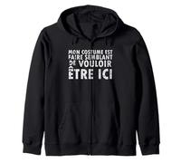 Disfraz de Halloween Mon EST Faire Semblant - Francés Sudadera con Capucha