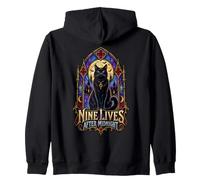 Disfraz de Halloween Nine Lives After Midnight con diseño gráfico Sudadera con Capucha