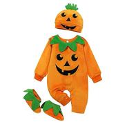 Disfraz de Halloween para bebé, disfraz de calabaza para niños, niñas, pelele para niños pequeños, manga larga, estampado de calabaza, disfraz de carnaval, festivo, mi primer Halloween espeluznante