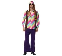 Disfraz de Halloween para carnaval, adulto, retro, discoteca, años 70 Hip Hop, pantalón con patas de Eph, caja nocturna, espectáculo, disfraz de Halloween