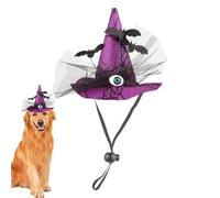 Disfraz de Halloween para gato, disfraz de perro bruja, diseño de murciélago ocular con correa ajustable para gatos de raza grande, cosplay al aire libre, celebración de Navidad