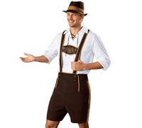 Disfraz de Halloween para hombre Hansel Munich Oktoberfest alemán Bavarie para hombre, conjunto de cerveza, disfraz de Halloween