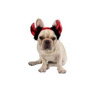 Disfraz de Halloween para mascota de perro, cuerno de diablo, accesorio de vestir para gato y perro pequeño, ajustable