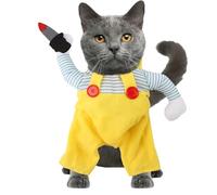 Disfraz de Halloween para mascota, disfraz único de transformación de gato estilo , divertido disfraz de gato y perro pequeño, accesorios para fotos, diseño creativo para gatos y perros