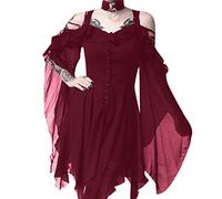 Disfraz De Halloween Para Mujer Disfraces Renacimiento Vestido Estilo Medieval Victoriano Corsé GóTico Adulto Vendaje