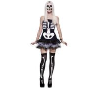 Disfraz De Halloween Para Mujer Smiffys Fever Esqueleto Calavera Tutu Punk 31969