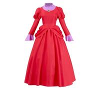 Disfraz de Halloween para mujer, vestido de bruja, ropa medieval para mujer, mangas trompeta, retro, vestido renacentista, vestido de fiesta, vestido de noche, vestido de noche, O Sandía Rojo, XXXL