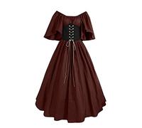 Disfraz De Halloween Para Mujer Vestido GóTico Bruja Corsé Disfraces Adulto Corto Victoriano