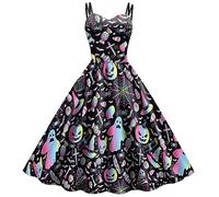 Disfraz De Halloween Para Mujer Vestido Retro Los AñOs 50 Medievales Bruja Trajes Adultos Victoriano