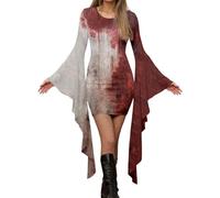Disfraz De Halloween para Mujer Vestidos Vintage Vestido GóTico Bruja Swing Gotico Palacio Corsé Ropa Punk Fiesta Divertido