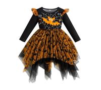 Disfraz de Halloween para niña | Vestido de halloween para niña, diseño asimétrico e impreso, fiesta, disfraz de Halloween, disfraz de Halloween y bebe, perfecto para niños de 9 meses a 5 años