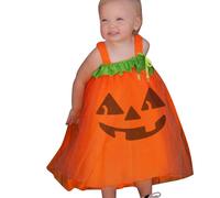 Disfraz de Halloween para niña | Vestido de princesa para niñas, vestido sin mangas, disfraz lindo para Halloween, estampado de calabazas, moda infantil, ropa elegante, trajes festivos