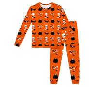 Disfraz de Halloween para niño, pijama de calabaza fantasma, para niño, disfraz de noche, cómodo, ropa de casa, disfraz de carnaval, agradable 2-8Y