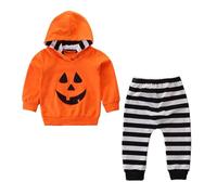 Disfraz de Halloween para niños 1 a 5 años, con Capucha y Pantalones Rayas, Conjunto Dos Piezas. Traje Dama Boda