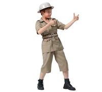 Disfraz de Halloween para niños y niñas, Juego rol Ocupacional en la Jungla, Fiestas 4 a 10 años Trajes Negros Mujer