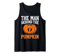Disfraz de Halloween para papá Espeluznante Divertido de Hombre detrás de la Calabaza Camiseta sin Mangas