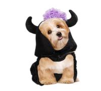 Disfraz de Halloween para perro, sombrero de bruja suave, traje de mago ajustable, para perros, gatos, celebraciones espeluznantes de vacaciones, disfraz ideal de Halloween para mascotas, ropa cómoda