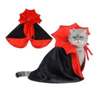 Disfraz de Halloween para perro y gato, capa de vampiro, alas de vampiro, disfraz de cosplay para gatos y perros para Halloween, noche de Halloween, fiesta de zombi sangrienta (A)
