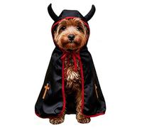 Disfraz de Halloween para Perros - Tamaño Promedio de poliéster Divertido | HAL?oween Cat Costûme, Magic Cloak, Cosplay, de cumpleaños, Hallo?EEN Do? Vampire Co?tume | Part?, Baile