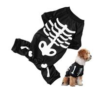 Disfraz de Halloween para perros, traje para mascotas de Halloween | Traje de juego de rol para perros, ropa de esqueleto brillante | Ropa para mascotas Apelación festiva para desfiles de moda App
