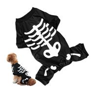 Disfraz de Halloween para perros, vestido para mascotas de Halloween, Vestidos de cosplay de esqueleto brillante para la fiesta de Halloween, Disfraz festivo para perros Apelación de fotografía, cita