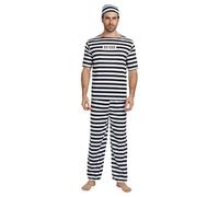 Disfraz de Halloween para prisionero y disfraz para pareja, accesorio para fiesta y carnaval, Le Noir, Talla única