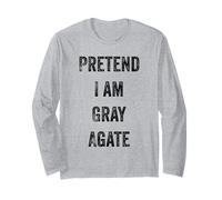 Disfraz de Halloween Pretend I Am Gray Agate Mineral Lover Manga Larga